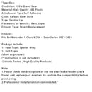 2022-2024 Benz W206 C63S Stil Carbon Fiber Look Heckspoiler Flügel