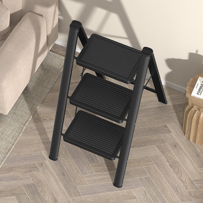 Step Ladder 3-tasoiset taitettavat alumiiniset leveät ja kevyet kompaktit tikkaat