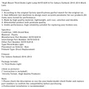 2010–2014 Subaru Outback High Mount Dritte Bremsleuchte Lampe 84701AJ01A BLK