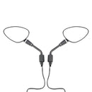 Black LED Turn Signal Mirror Pair 10mm Right-hand threading For Piaggio Vespa