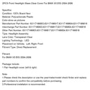 2004–2006 BMW X5 E53 2 Stück Frontscheinwerfer Glas klare Abdeckung