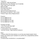 1 Pcs Vorne Links Nebel Licht Lampen Ohne Leuchtmittel Für BMW X3 X4 X5 X6 63177238787