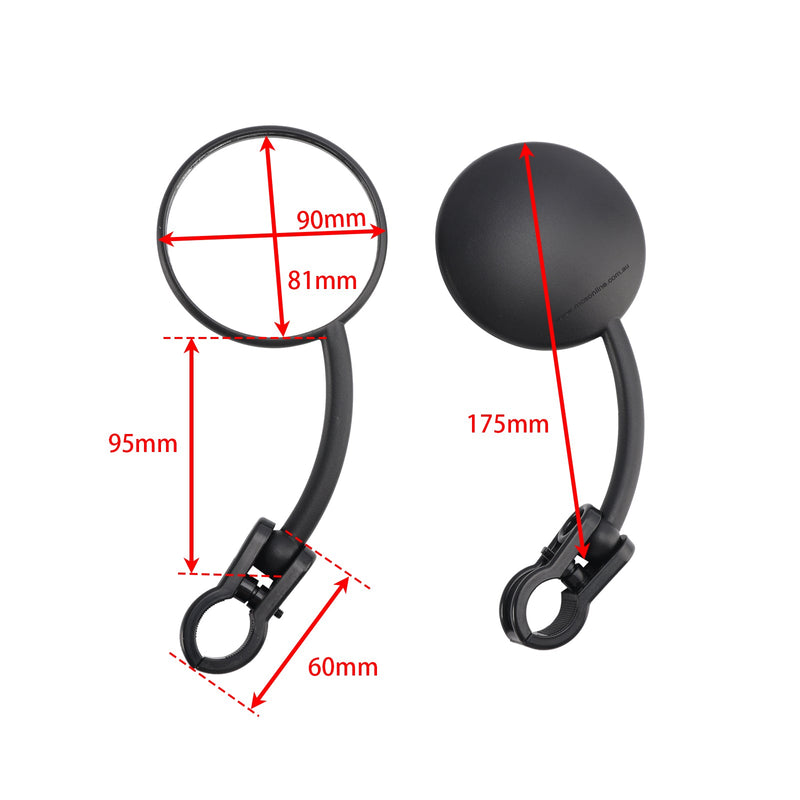 Universal 22mm řídítka Clamp 80mm Enduro Motocross Zrcadlové sady skládací zrcadlo