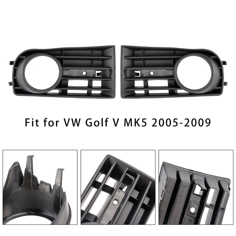 2005-2009 VW Golf V MK5 1 Pari etupohjavarsien sumuvalot Grill-kannen aukko