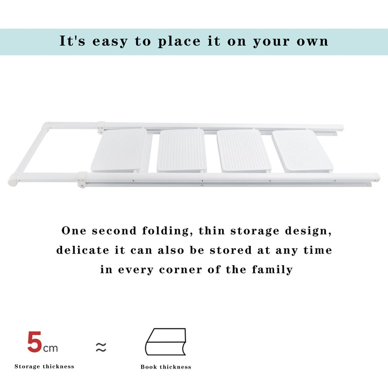 4 Trin Ladder Folde Trinstige til Voksne Skridsikker pedal Letvægts