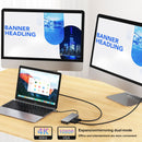 11 v 1 TYPE-C až RJ45 Gigabit USB 3.0 HDMI VGA Audio USB-C Data SD/TF PD100W