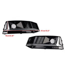2016–2019 Audi A4 B9 S4 2-teiliger Nebelscheinwerfergrill in Schwarzchrom für die Frontstoßstange