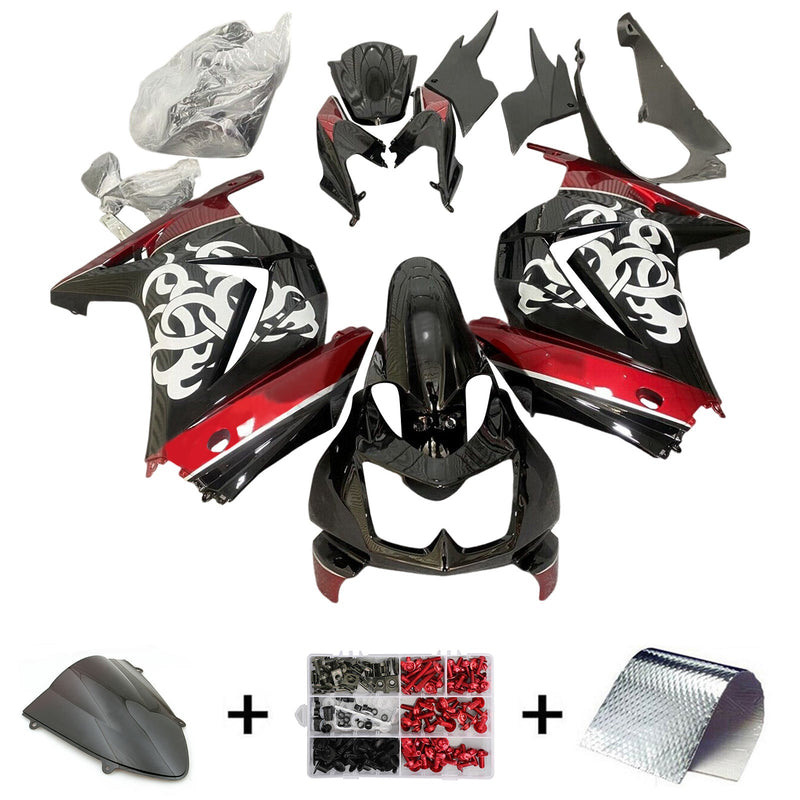 2008-2012 Kawasaki EX250 Ninja250R Injection Fairing Kit Body Plast ABS