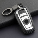 Autoschlüsselhülle aus Leder und Silikon mit Schnalle für BMW Square