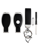 Benz GLC GLK CLS Leder Legierung Aluminium TPU Autoschlüssel Schwarz Fall Abdeckung