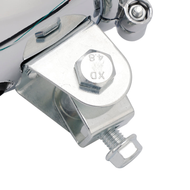 #D22 Headlight Lamp Spotlight Universal Coler Switch Fits Chrome For Motorcycle