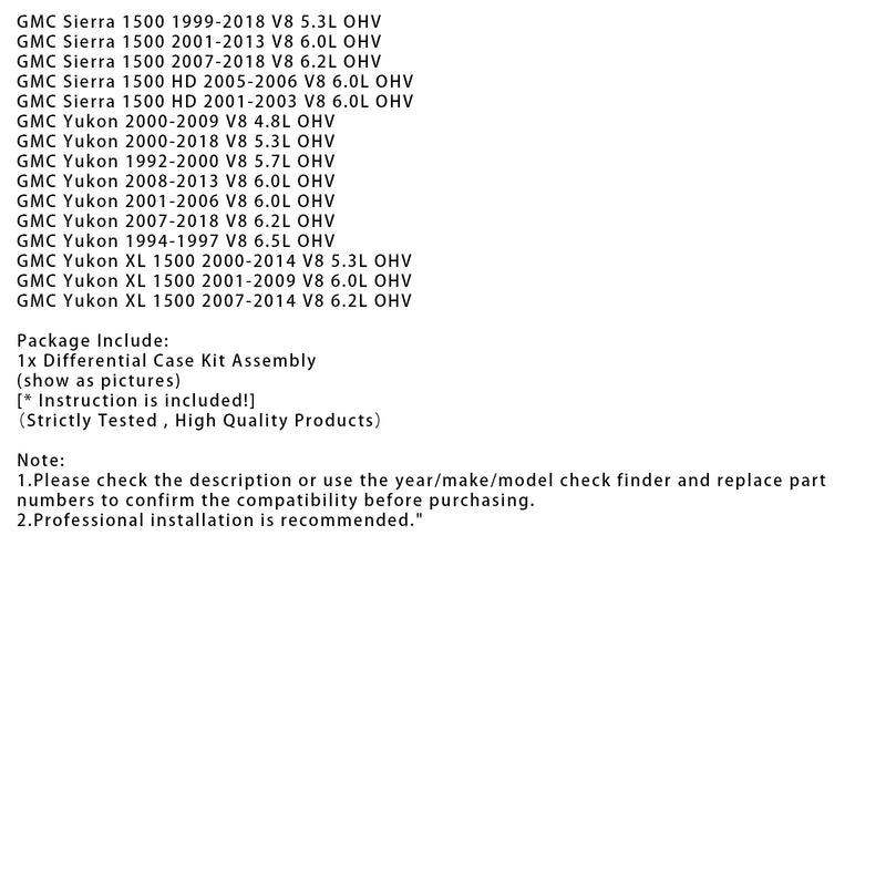 1994-1998 Chevrolet C1500 V8 6.5L OHV Differential Case Kit Assembly 40048044