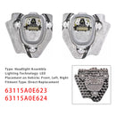 2020–2022 BMW X3 X4 G01 G02 2 Stück LED-Scheinwerfer-Tagfahrlicht-Einheitsmodul 63115A0E623 + 63115A0E624