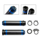 7/8 ""/22Mm Motorrad Lenker Handgriffe Carbon Universal Grün Für Motorrad Silber