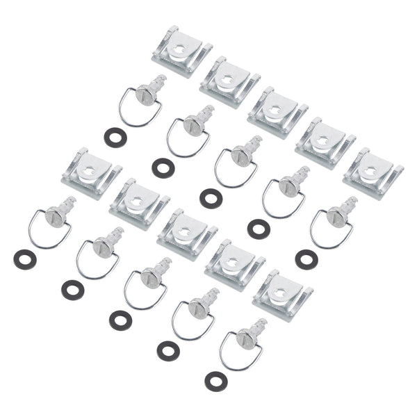 14mm Schnellverschluss-Set mit 10 Verkleidungsschrauben, Stehbolzen, Vierteldrehung + Clips