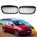 Grade de radiador preta brilhante, grade de barra dupla de rim para BMW Série 2 F45 F46 2015-18