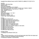 Scheinwerfer Fahrer Modul Control Unit 63117355073 Für BMW X5 F15 X6 F16 F18