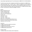 AC Radio Trim LED Umgebungs Licht Für BMW F30 F31 F34 F80 F82 M3 M4