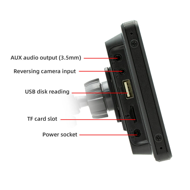 Przenośny bezprzewodowy odtwarzacz MP5 Bluetooth Carplay o przekątnej 10,26 cala do samochodu + kamera z 4 diodami LED