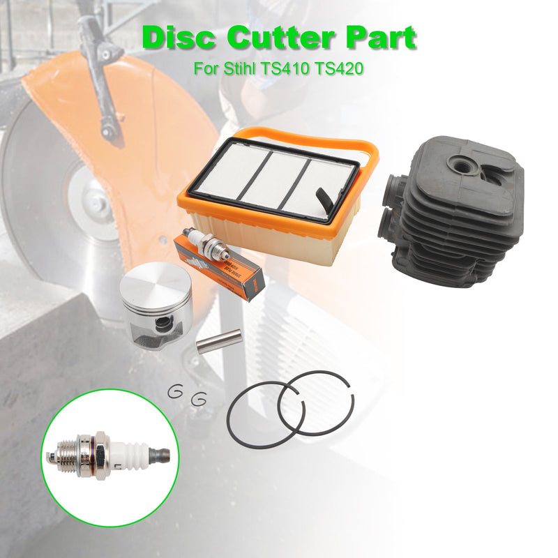 Kit de serviço de pistão de cilindro Stihl TS410 TS420 com filtro de ar 4238 020 1202
