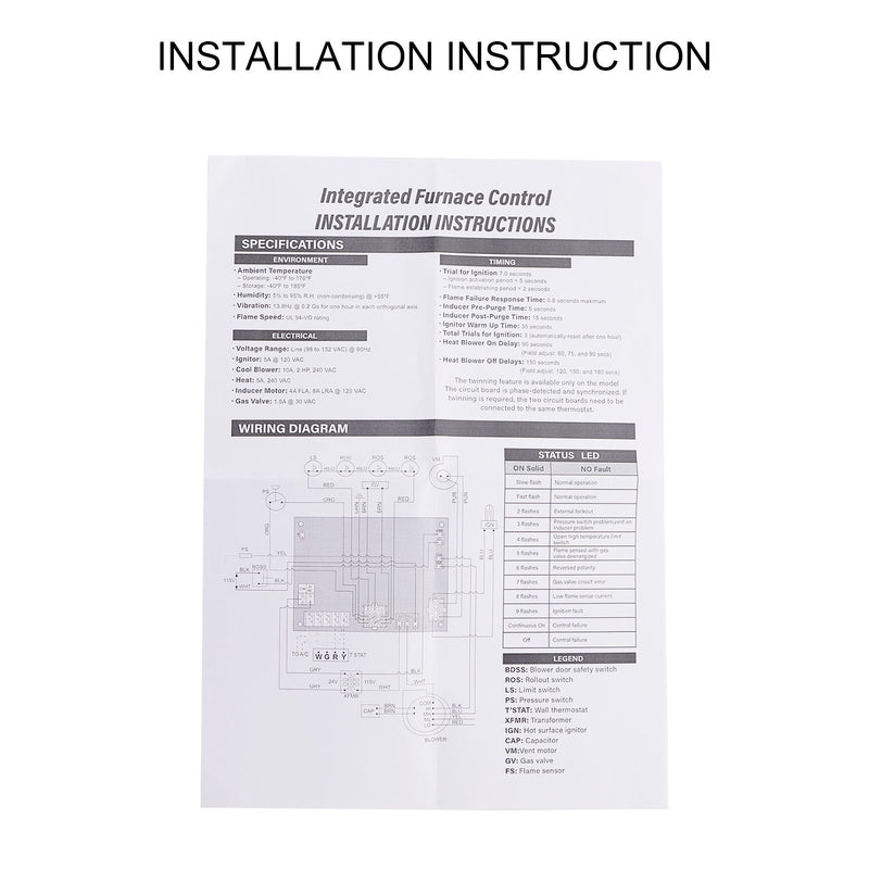 ICM280 -uuninohjauslauta Goodman Control Boardille B1809906 B1809908