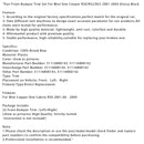 2001–2004 Mini One Cooper R50/R52/R53 Paar Frontstoßstangen-Zierleisten-Set, glänzend schwarz