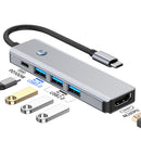 5-in-1-Typ-C + USB3.0 * 1 + USB2.0 * 2 + HDMI + PD100W-Schnittstellen-Hub-Adapter für MacBook