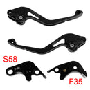 Nyt kort koblings- og bremsegreb passer til Suzuki GSXR6000-2006-2010 GSX-S1000/F 2015, sort