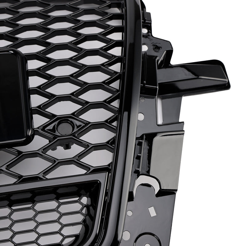 Schwarz glänzend Front Honeycomb Stoßstangengrill Grill Fit Audi Q5 2013-2017