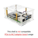 Raspberry Pi 5 PCI-E Adapter Housing PCIe på M.2 Adapter Board Acryl Box Cooler