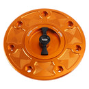 CNC-gefräster, orangefarbener, schlüsselloser Tankdeckel für Duk 790 890 2018 2019 2021 2022 2023-2025