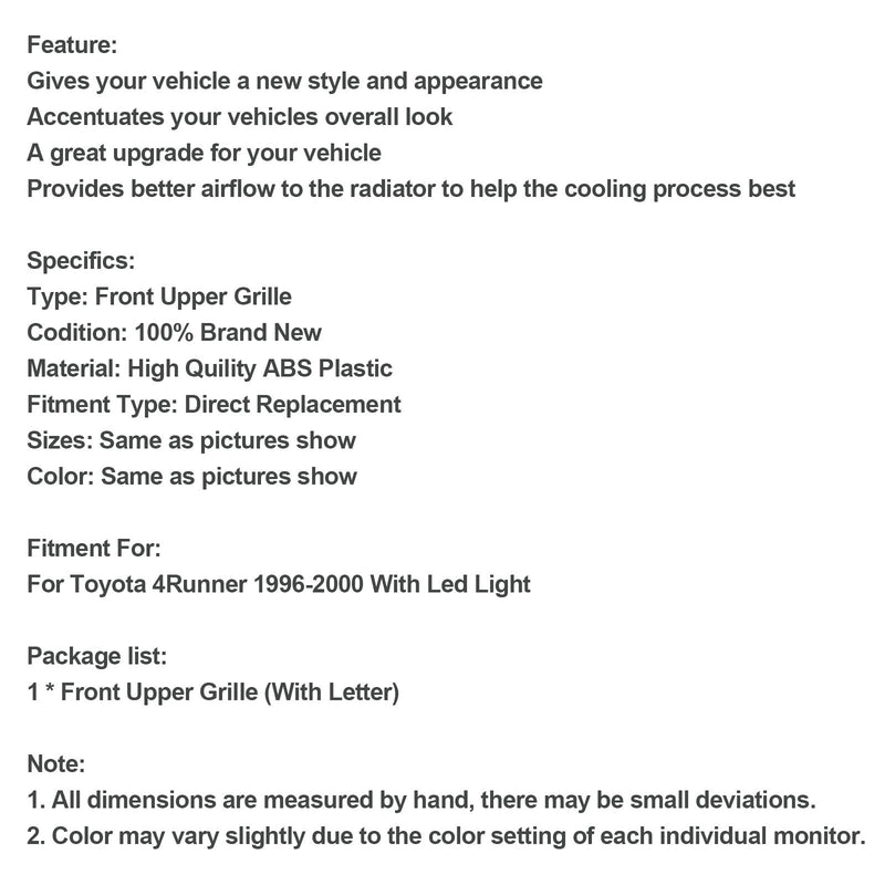 Toyota 4Runner (1996–2000) mit LED-Frontstoßstangengrill in Mattschwarz
