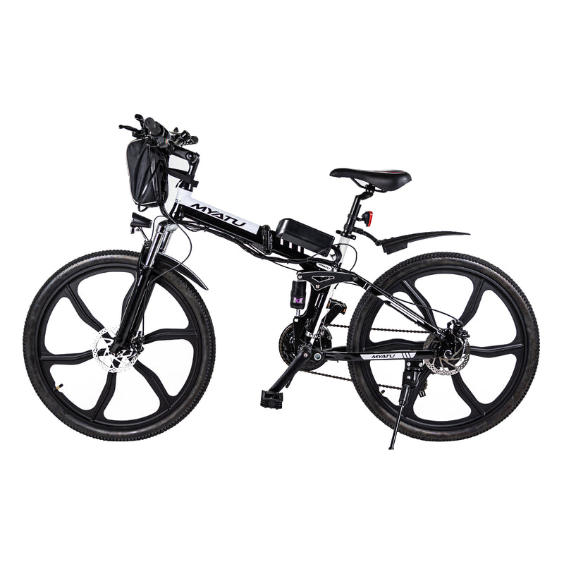 26" integrerat hjul 36V 10,4AH 250W 21-växlad mountainbike Elcykel hopfällbar cykel