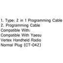 1 stk 2 i 1 programmeringskabel til Yaesu/Vertex VX-2000 VX-2100/2200/VX-300 VX-400