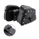 Universell sadelväska sida förvaringssvåse pu bagage svart 22L för motorcykel