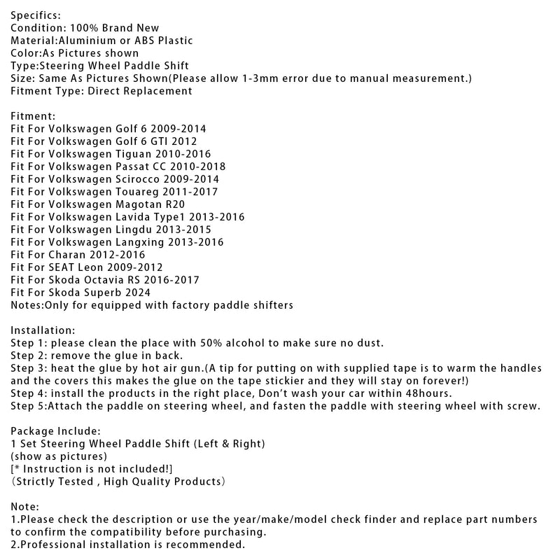 Lenkrad-Schaltwippen-Erweiterung für SEAT VW Scirocco