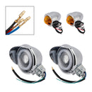 Motorcycle Beam Headlight Fog Lamp Custom Chrome