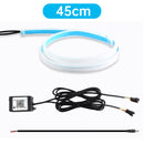 Ultra Thin Car LED Headlight Daytime Running Iridescent Light Eyebrow Strip With APP Controller 45cm