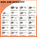 46Pcs Elektromotor Kohlebürsten 23 Größen Ersatz Reparatur Power Tool Teil