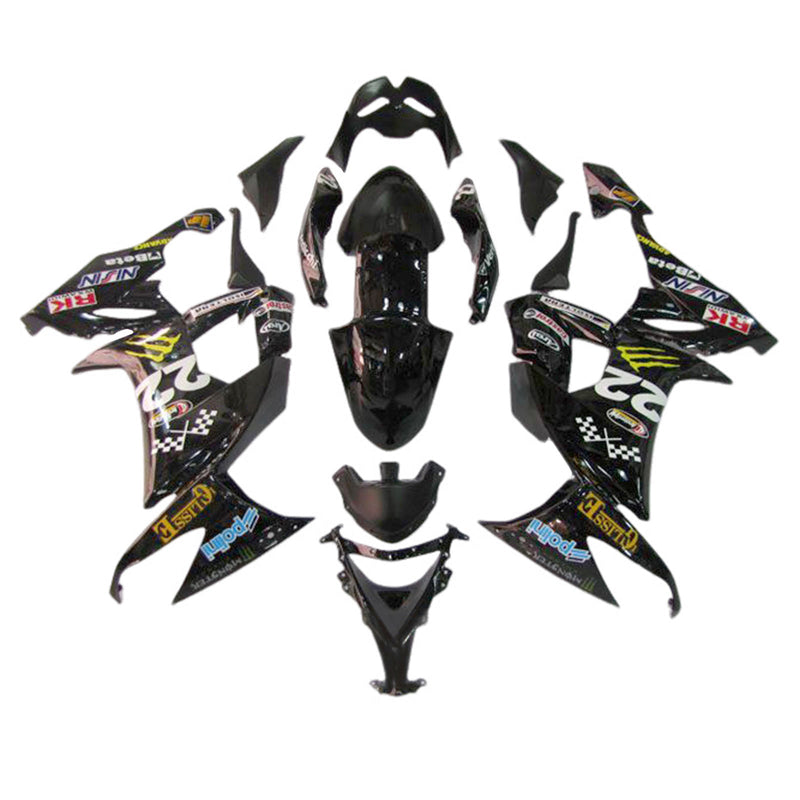 2008-2010 Kawasaki ZX10R insprutningsskyddssats kropp plast ABS