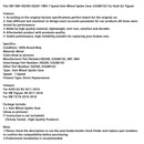 2011–2018 VW Tiguan 5N Paar 0BT 0BH DQ500 DQ381 FWD 7-Gang-Achsrad Spider Gear U2GBK102