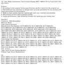 2011–2015 Ford Explorer 8"" Sync Radio Informations-Touchscreen-Display DC3T-18B955-F DT4T-18B955-FB