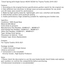 2018-2021 Toyota Tundra Wrap Feather med vinkelsensor 89245-0C030 5G4881671 8K0881671