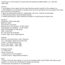 1986–1988 Toyota Hilux 4D Doppelkabine RN50 RN55 LHD Vergaser 21100–35420