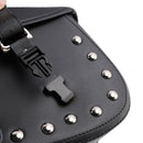 Universell sadelväska sida förvaringssvåse pu bagage svart 80L för motorcykel