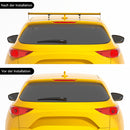 Alerón trasero de aluminio ajustable para escotilla universal GT, color plateado, 15