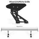 Alerón trasero universal de aluminio para sedán GT, color plateado