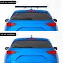 Universal Hatch Alumínio Ajustável GT Asa Traseira Spoiler Preto 14 #