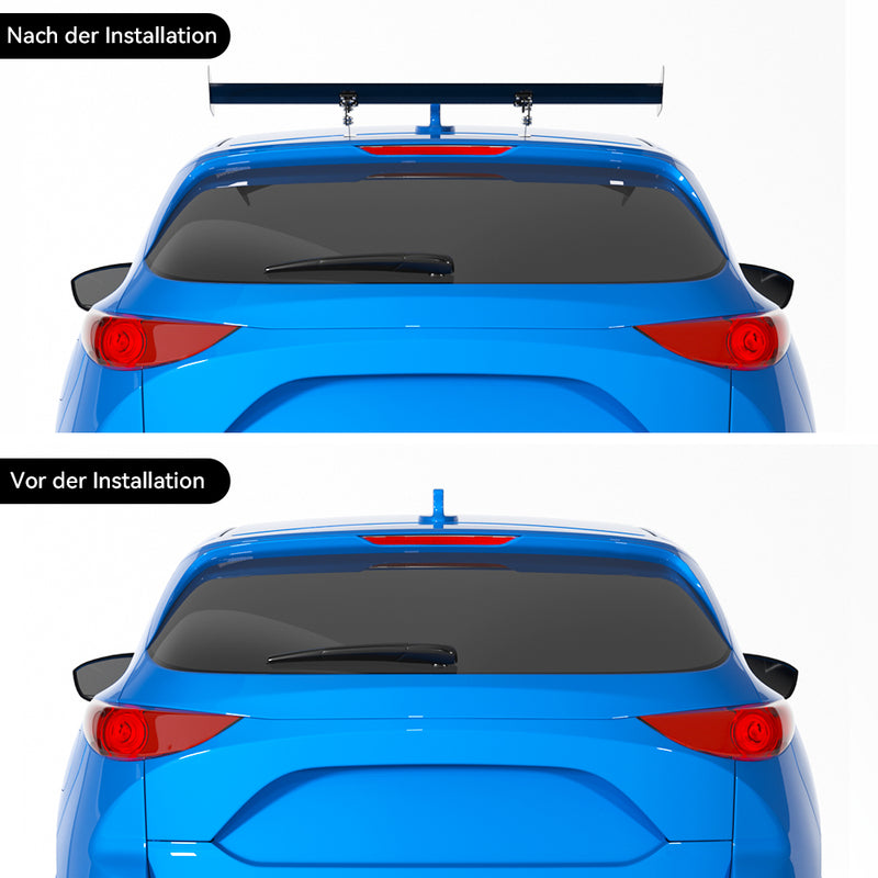 Universal Hatch Alumínio Ajustável GT Asa Traseira Spoiler Preto 14 #