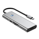 9 in 1 TYPE-C + USB3.0 USB2.0 HDMI SD/TF PD100W Audio Data Interface Hub Adapter